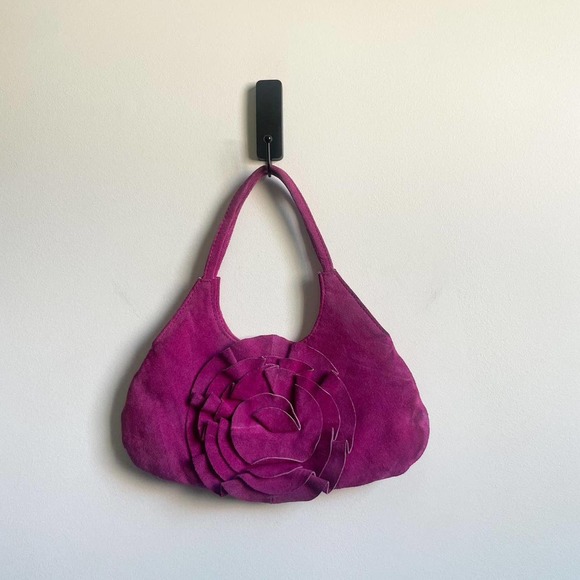 Unbranded Handbags - Hot pink suede mini handbag